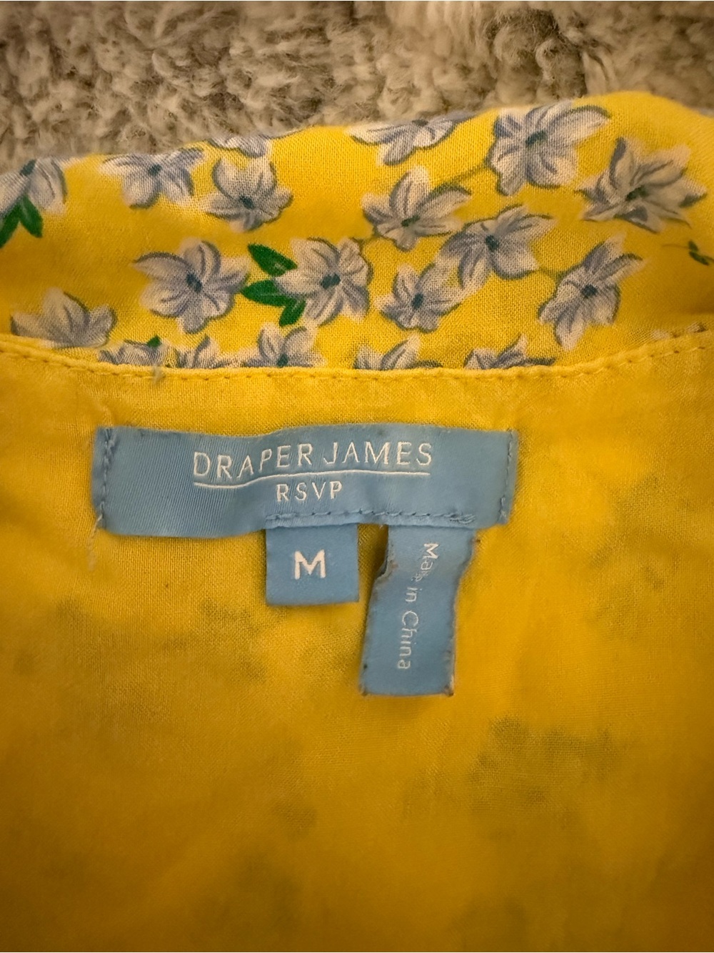 Draper James Yellow Floral Flutter-Sleeve Wrap Midi Dress - Picture 6 of 6